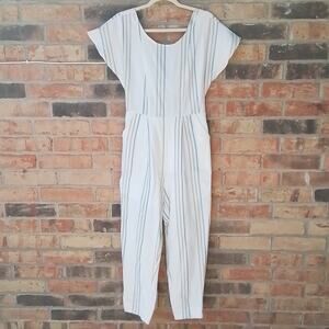 Rupa Haus Womens Jumper Sz M 100%‎ Cotton Unbleached Sleeveless Cutout Back